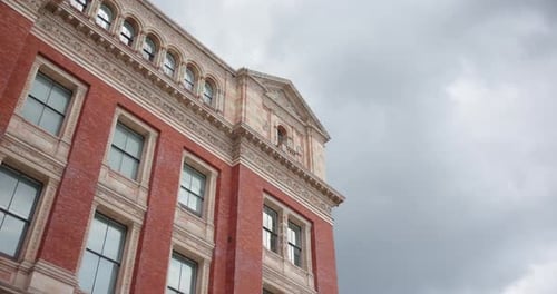 Close up of Historic Red Brick Building in London