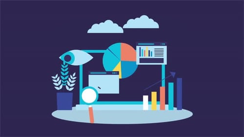 A Mysterious Eye Analyzing Business While Checking Financial Metrics 4K