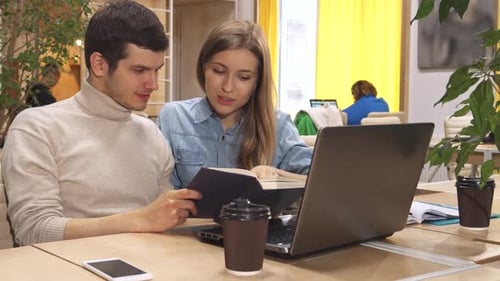Young Adults Working Together in a Modern Workplace