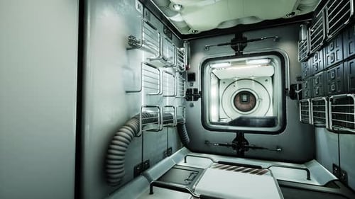 Interior of Futuristic Internation Space Station