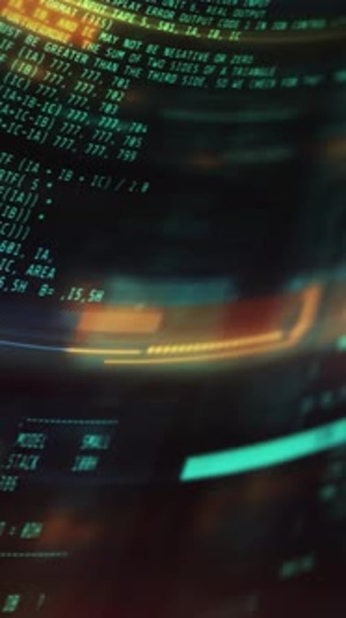 Fond animé avec Code informatique dans l'interface Windows