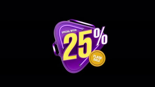 Venta flash transparente con un 25 por ciento de descuento