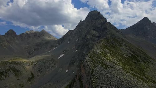 Mountains and plateau with drone footage