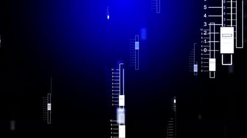 Bucle de fondo de tecnología digital azul