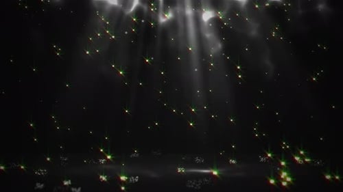 Christmas Particles Falling On The Ground