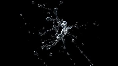 Dynamic Water Splash and Droplets Burst Animation
