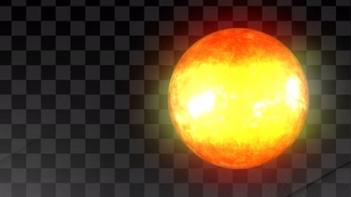 Animated Rotating Fiery Sphere with Alpha Channel