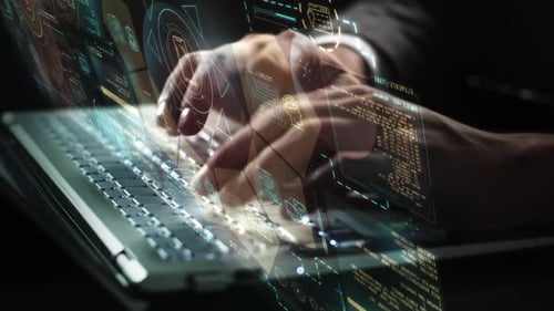 Futuristic Digital Data Interface HUD Animation