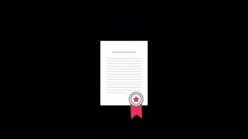 Animated Certified Document Concept Video - Transparent
