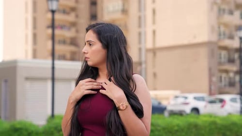 Scared Indian Woman