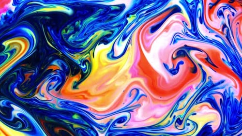 Des mouvements d'encre colorés abstraits se répandent sur l'eau Texture 653