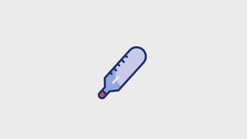Animiertes Thermometer-Symbol