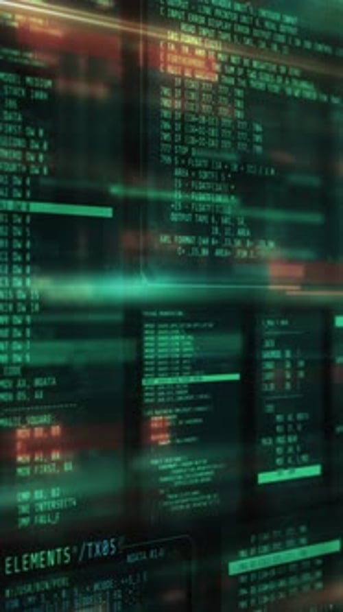 An Array of Code in Virtual Space