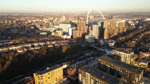 Aerial Golden Wembley Stadium