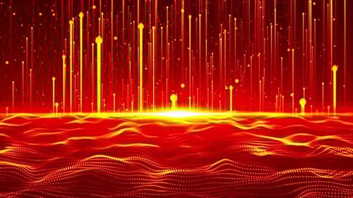 Red Award Party Stage Moving Digital Particle Background Loop