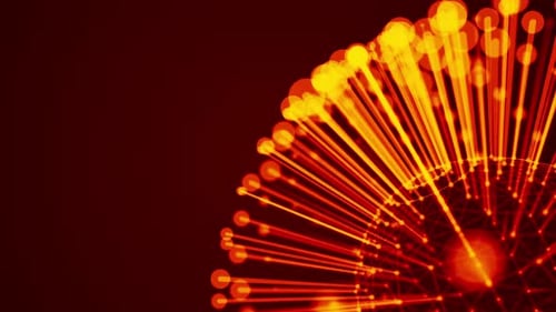 Abstract Plexus Sphere Network Background Red Loop V4