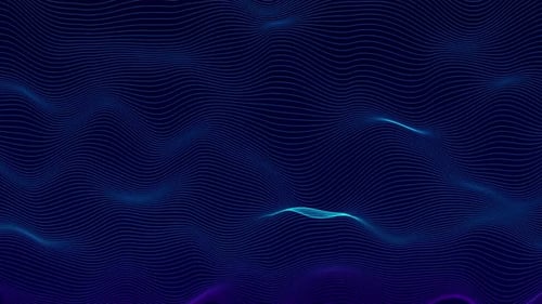 Digital wave blue particles form seamless loop motion background. Vd 93