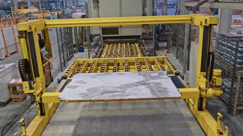 Transporte automatizado de losas de mármol