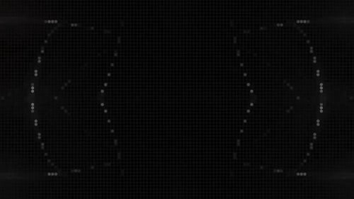 Dynamische Lichtshow-Pulse mit lebendiger Energie auf dunklem Digitalbildschirm