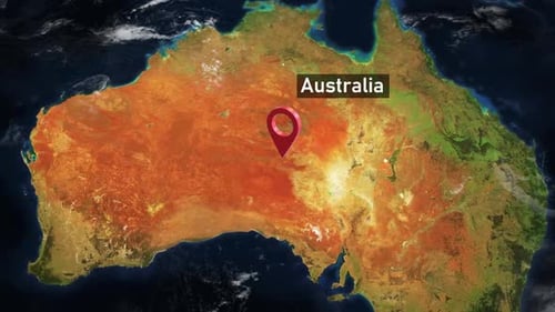 Australia Country Zoom from Space to Earth