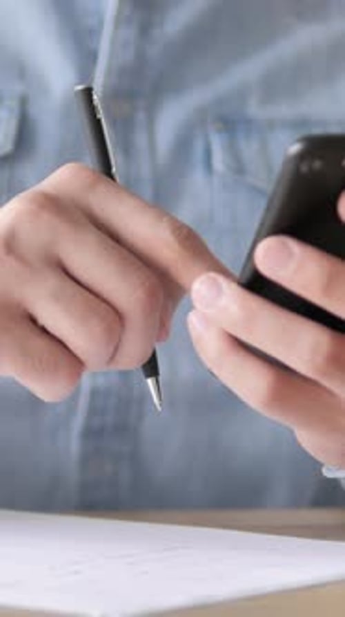 Writing, Using Smartphone for Work, Vertical Video