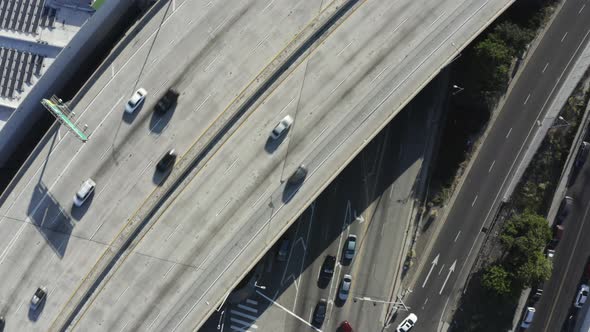 Freeway with Traffic, On Ramp and Underpass Looking Down - Hollywood ...