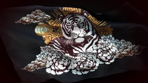 Tiger Chinese Zodiac Flag 02