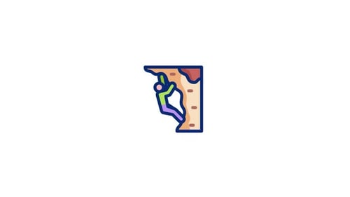 Rockclimbing Animated Icon