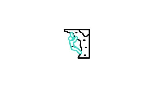 Rock Climbing Animated Icon
