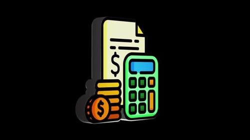 Modern Animated Finance Calculator Accounting Icon