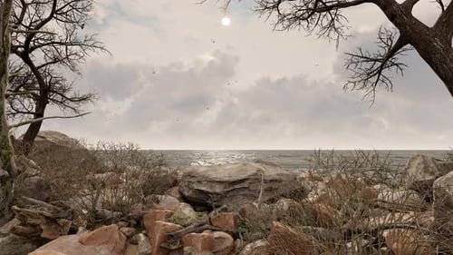 View Of The Sea And Deserted Shore