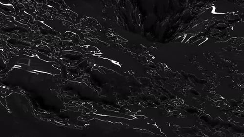 Flüssiger Vortex aus Kunststoff mit Schlaufen, Schwarz, 4K