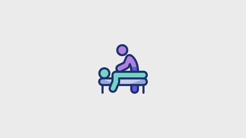 Flat Design Animated Medical Therapy Icon