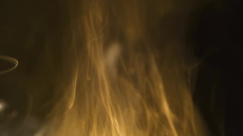 Golden smoke close up, Slow Motion 4K