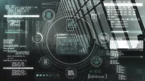 Cuttingedge Digital Infographic Presentation in Contemporary Workspace