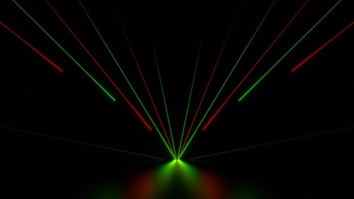 Green And Red Bright Neon Stripes Background Vj Loop In 4K