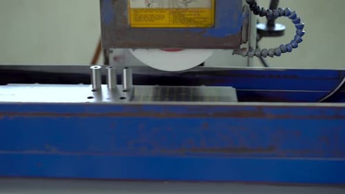 Automated Grinding used for polishing and leveling metal objects.