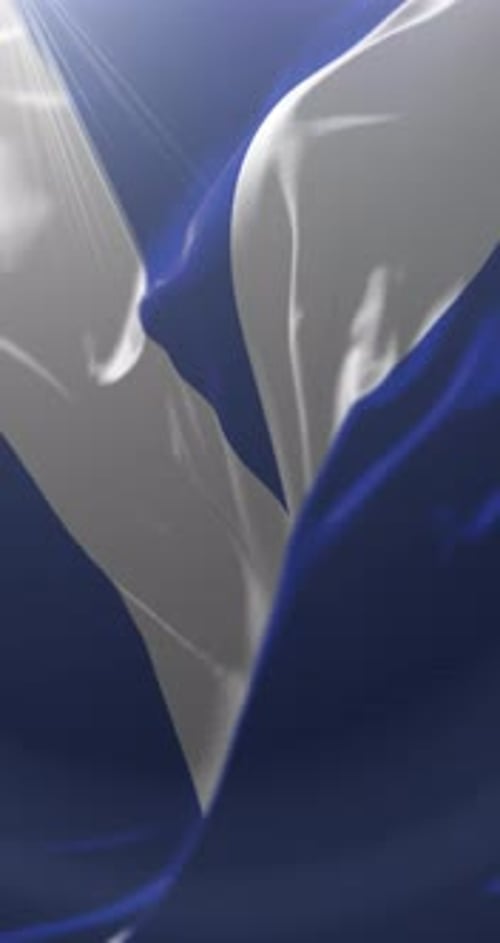 Elegant Blue White Fluid Waving Fabric Background Vertical