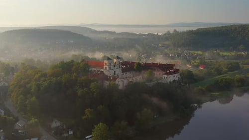 Tyniec in the fog, Cracow, Poland