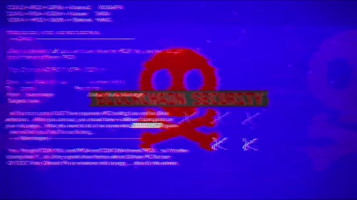 Blockchain Security Warning Text On Hacking Background Screen