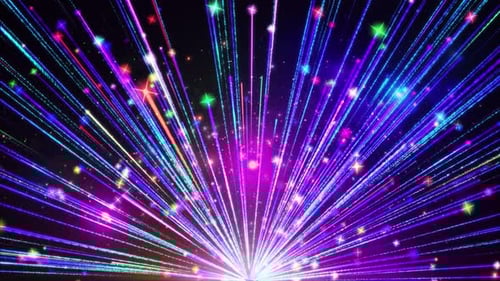 Vibrant Abstract Light Rays and Sparkling Particles