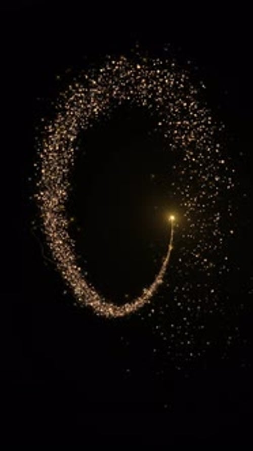 Glitter Light Circle Trail Sparkling Star Dust Trail Luxury Glitter Trail Spiral Particle Effect