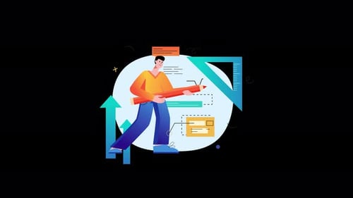 Person mit einem Raketenwerfer in einer digitalen Abbildung