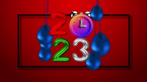 New Year 2023 Loop Animated Background v1