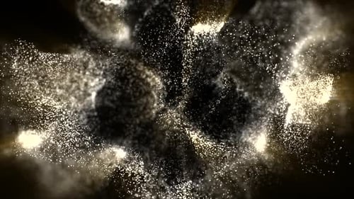 Elegant Abstract Golden Particle Flowing Background Animation