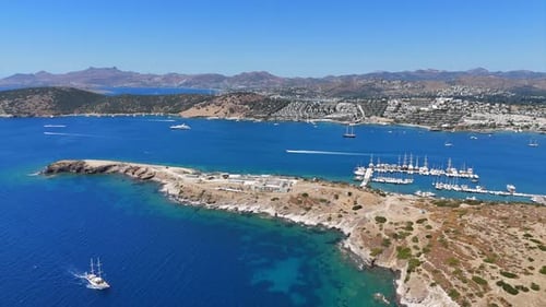 Gumbet bay in Bodrum - Turkiye.