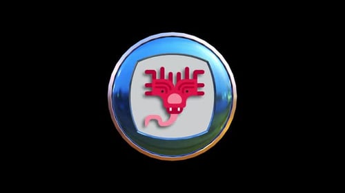 3D Spinning Metallic Emblem Animation