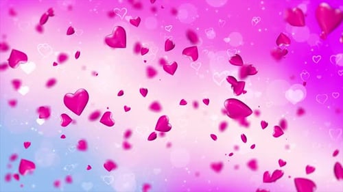 Colorful Valentines Day Heart Background Loop V3