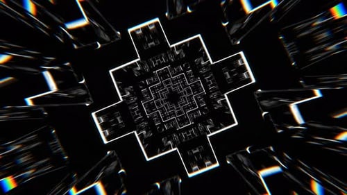 White Dark Pulsing Tunnel Background Vj Loop In 4K