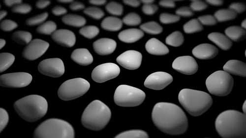 Abstract Flow of Smooth White Shapes